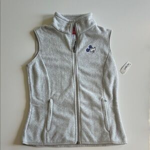 Gray Mickey Mouse Zip-Up Vest - size XXS adult